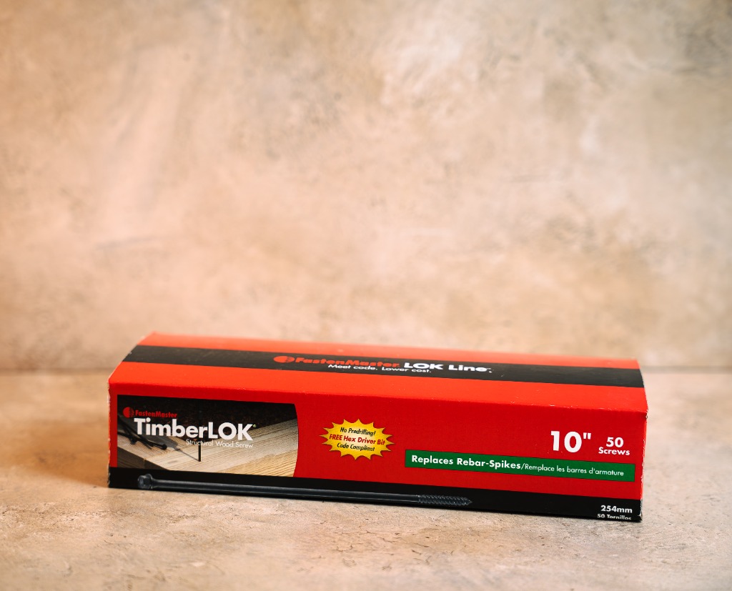 FastenMaster TimberLOK 10 inch structural wood screw 50 count box