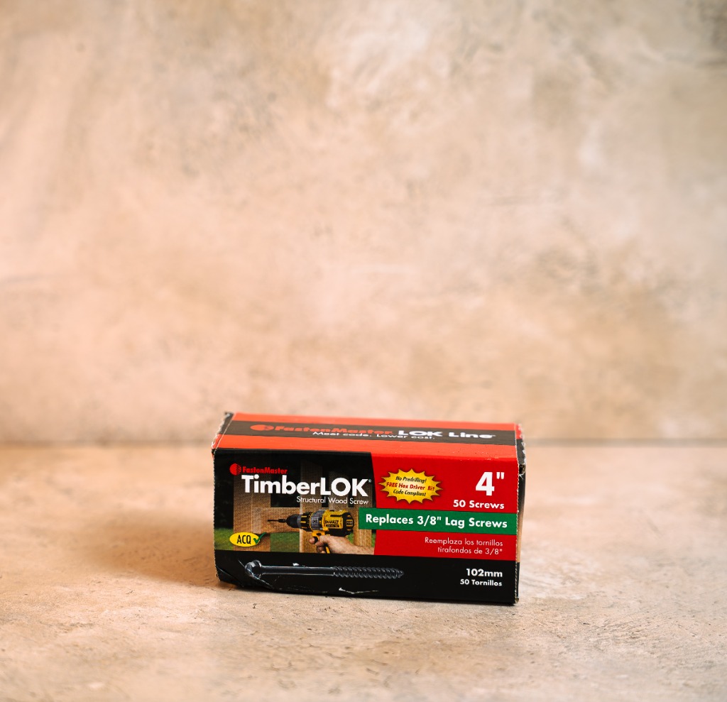 FastenMaster TimberLOK 4 inch structural wood screw 50 count box