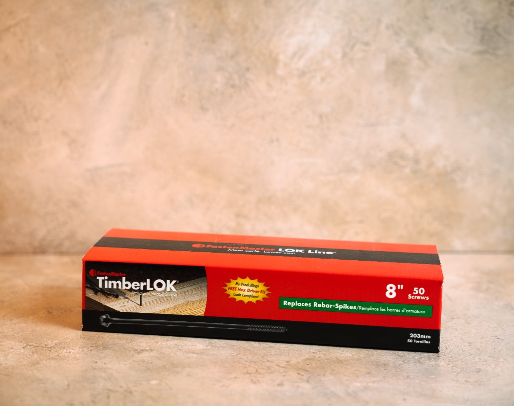 FastenMaster TimberLOK 8 inch structural wood screw 50 count box