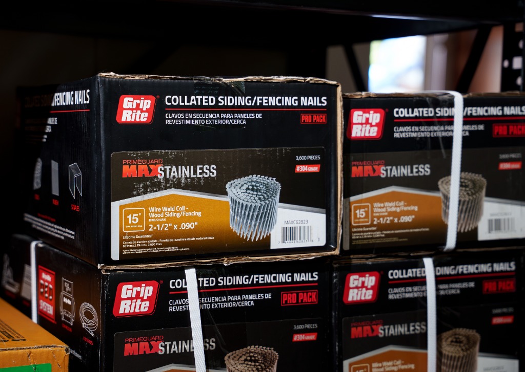 Grip-Rite PrimeGuard MAX 304 stainless 15 degree coil siding nails box bundle