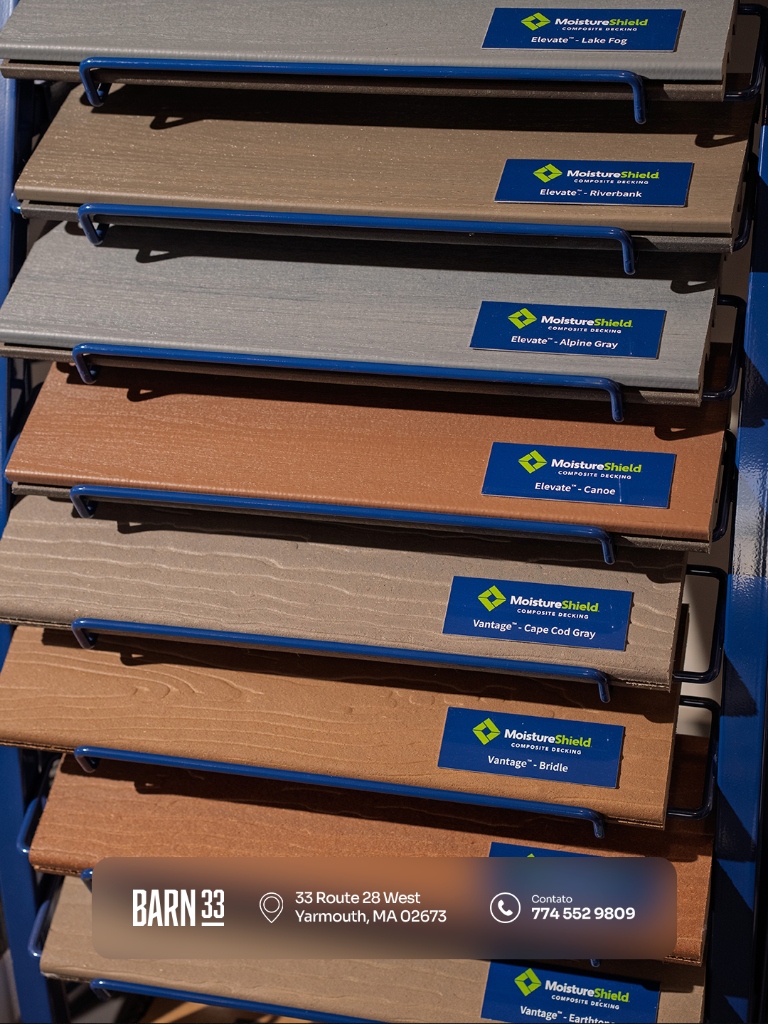 MOISTURESHIELD Elevate and Vantage series composite decking color display