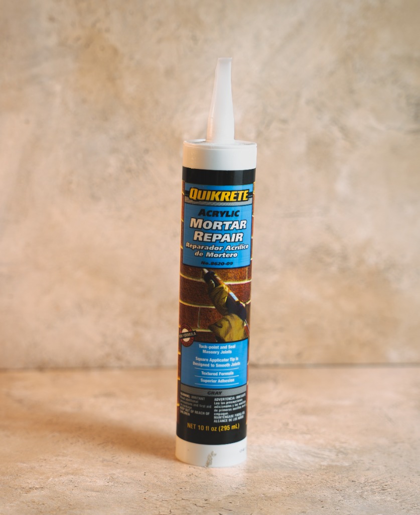 Quikrete acrylic mortar repair sealant 10 fl oz cartridge gray