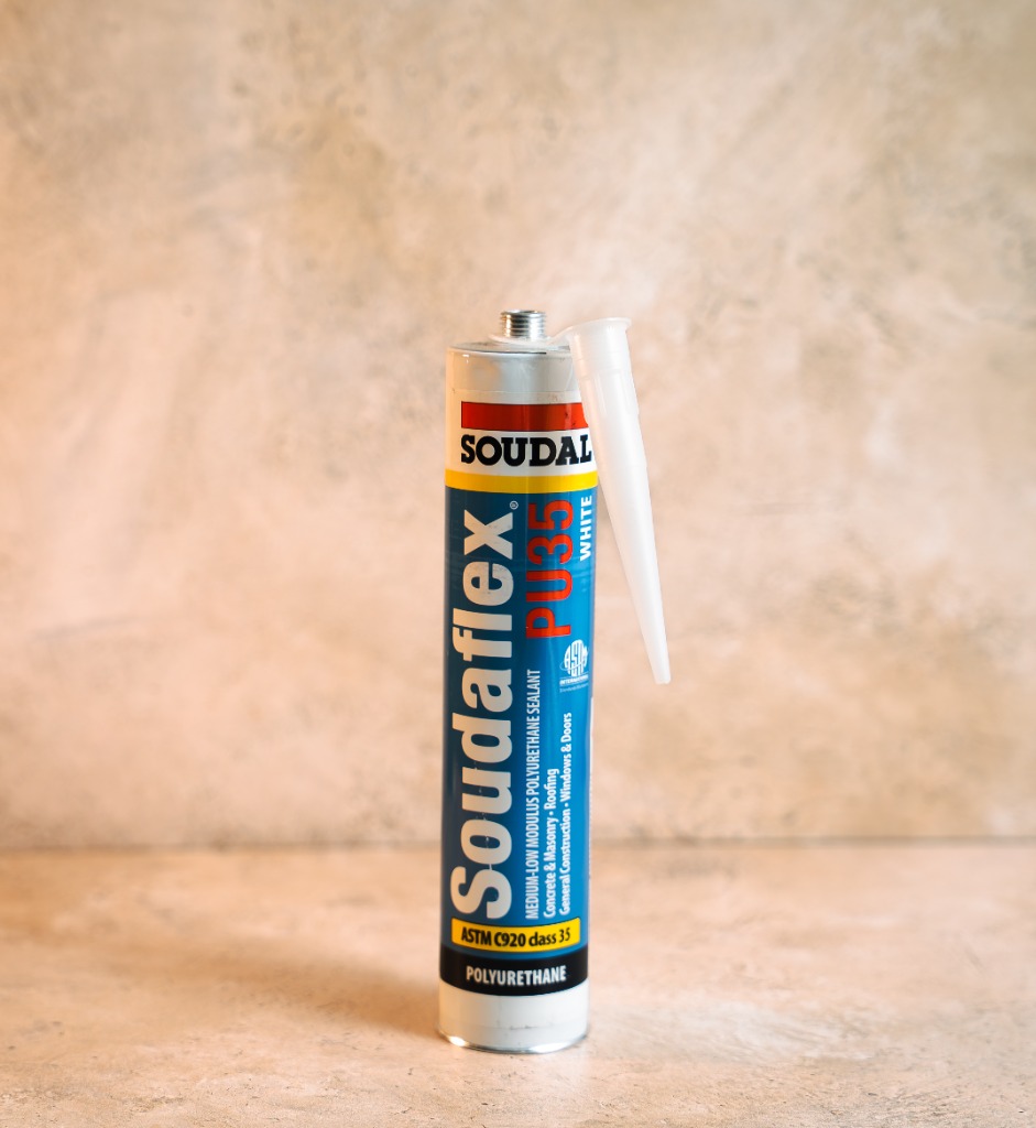 Soudal Soudaflex PU35 medium low modulus polyurethane sealant white metal cartridge ASTM C920 class 35