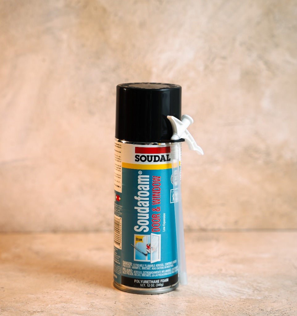 Soudal Soudafoam door and window low expansion polyurethane foam 12 oz aerosol can with straw applicator